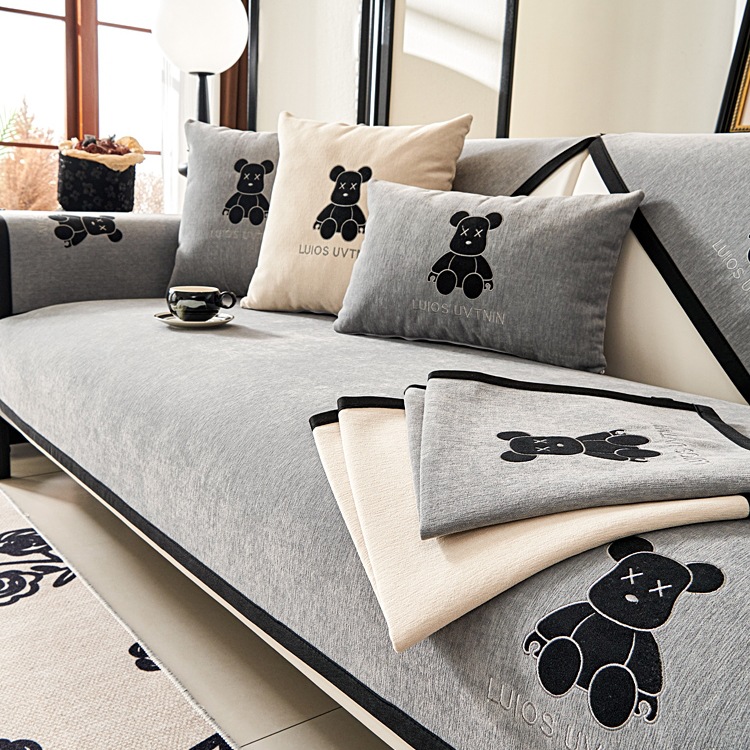 雪尼尔沙发垫四季通用盖布巾全包套罩2025新款防滑轻奢高端坐垫子