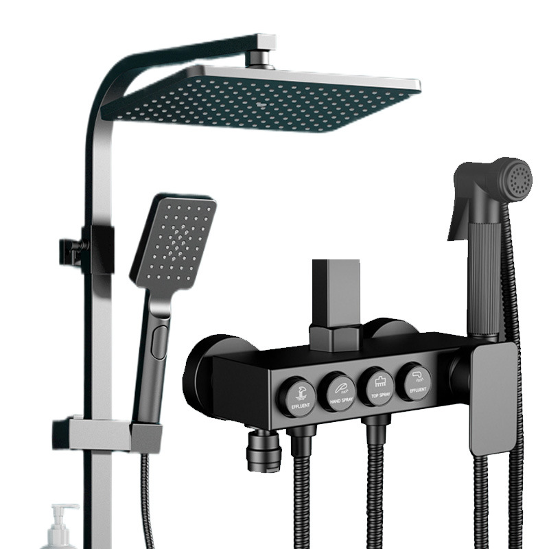 플래그십 블랙 4버튼(핫 및 콜드) 사각 폴