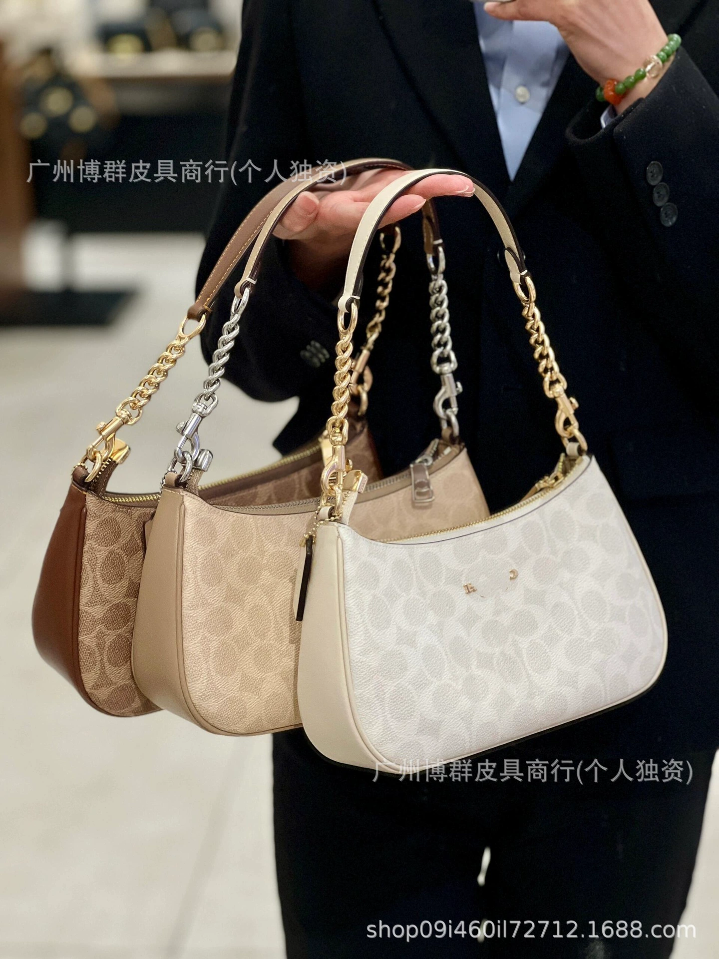 Унтарм сумка (Underarm bag) бренда 寇家, ретро сумка через плечо, цепь, однобортная сумка