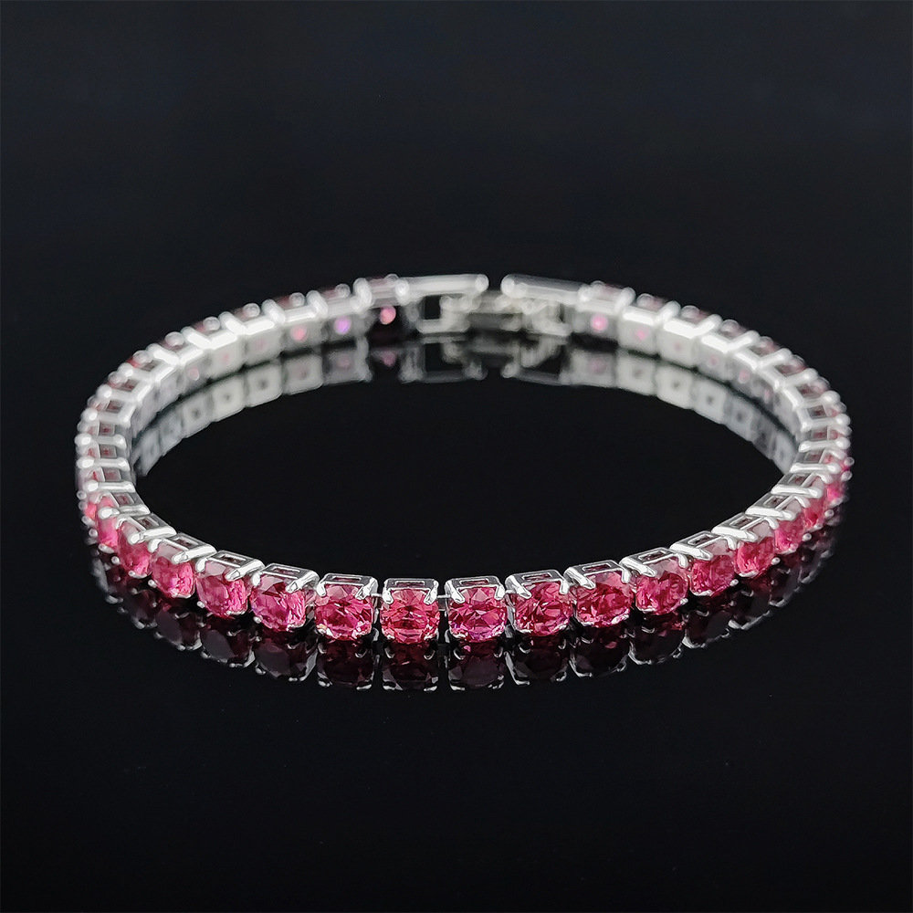 Hip Hop Tennis Armband Handstück Mehrfarbiges Zirkon Armband Damen Volldiamant Nicht verblassend S5787_voghion.com