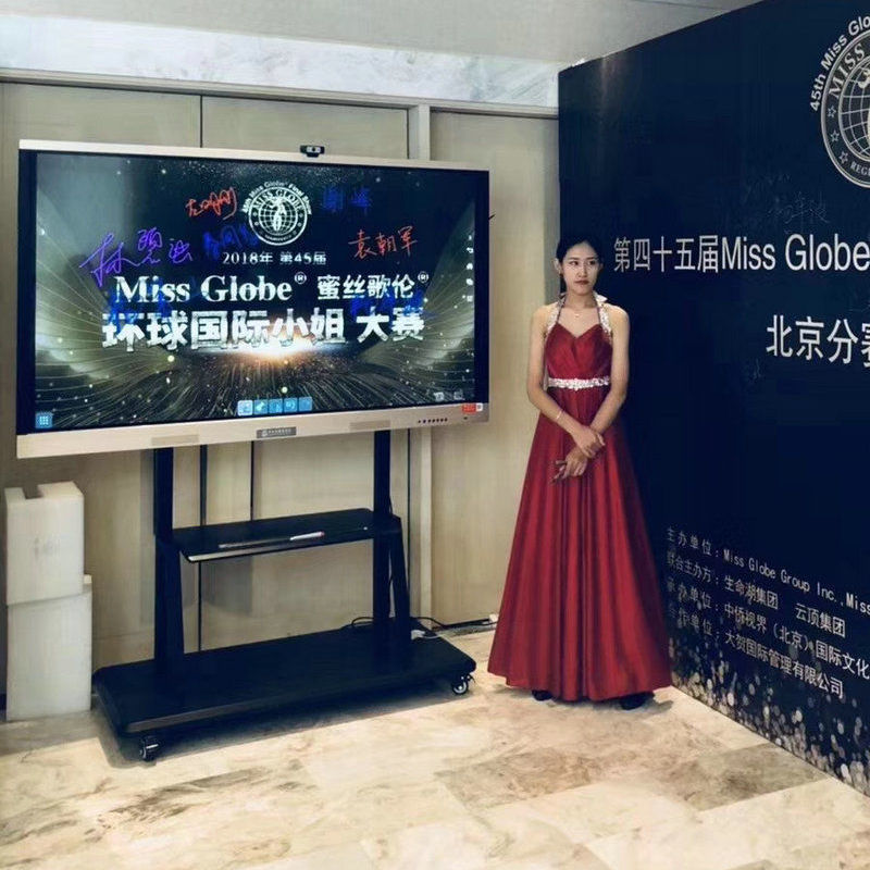 Televisión tipo piso móvil carro soporte de publicidad general oficina comercial 55 65 75 85 pulgadas