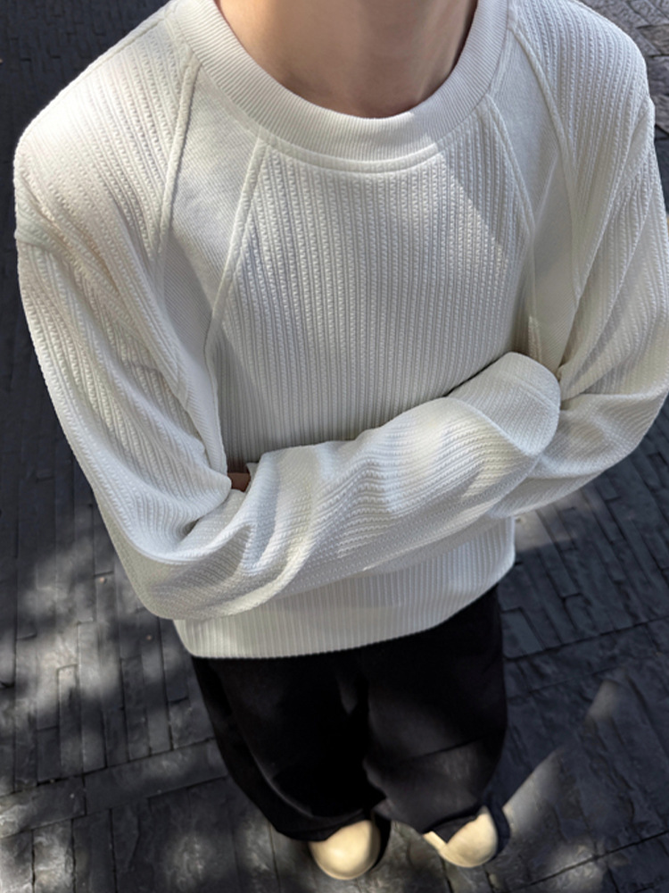 American Retro Deconstructed Patchwork Long Sleeve T-shirt Men_voghion.com