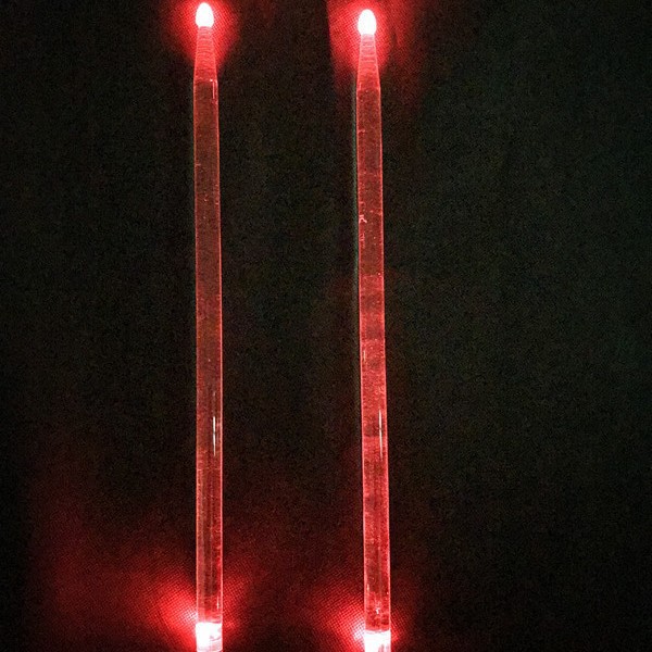 Palillo luminoso 5A tambor conjunto palillo del tambor Jazz tambor martillo fluorescente etapa rendimiento acrílico luminoso palillo del tambor