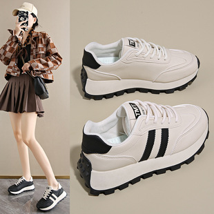 Ins Korean Forrest Gump Shoes Women's Fashion 2024 Autumn New Student Running Sports Casual Shoes Dad Shoes FD6688