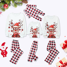 新款亚马逊ebay2022欧美圣诞节新款  亲子装居家套装睡衣