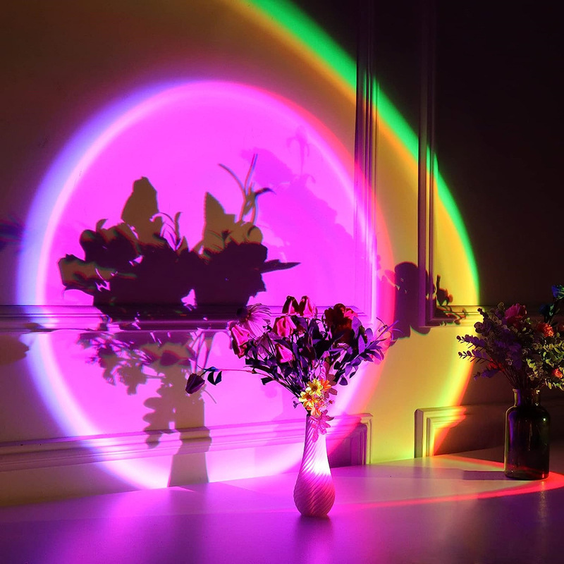Sunset Light USB RGB Landing Sunset Light Atmosphere Light Rainbow Background Projection Decoration Dusk Internet Red Sunset Light