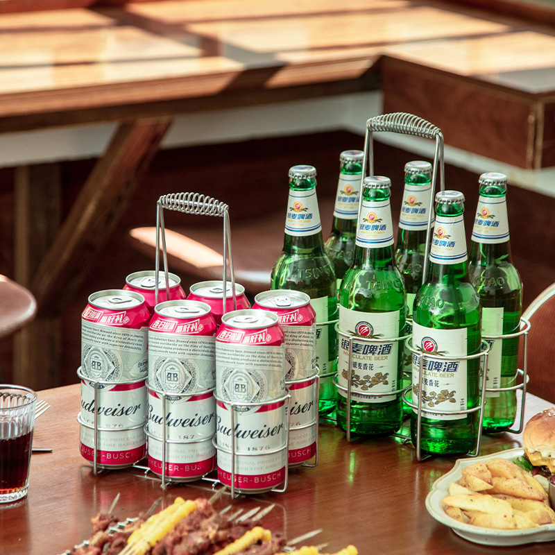 加粗酒吧KTV啤酒架六瓶装提篮 烧烤摊提饮料啤酒的架子啤酒篮
