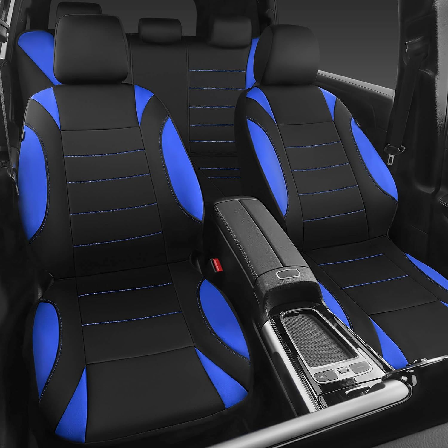 Pu Single-Line Crescent Leather Style Universal Car Seat Cushion Cover Amazon Temu Car Seat Cover