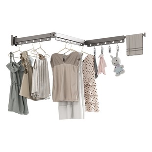 Gao Wenhai household folding drying rack balcony invisible hanging rack indoor non-perforated drying rack manufacturers wholesale