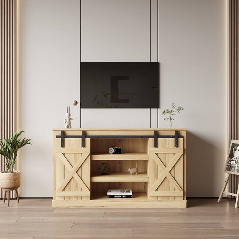 Retro americana TV gabinete casa puerta corredera simple TV gabinete pequeño apartamento sala de estar armario