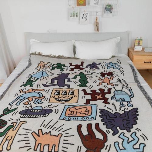 Doodle Sofa Cover American Style Korean Style Single Sofa Cover Dust Cover Decorative Throw Pillow Cover