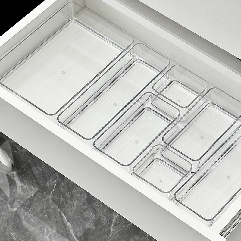 Cross-border transparent desktop drawer partition storage built-in…