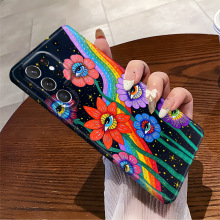 彩虹花朵眼睛适用三星GalaxyS22ultra手机壳s25亚马逊热销s24菲林