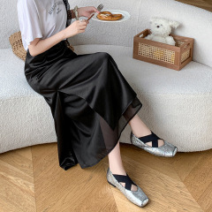 Tall 2025 アセテートフレンチサテン流れる質感フィッシュテール A ライン新しいハイエンドストレートスカート女性用