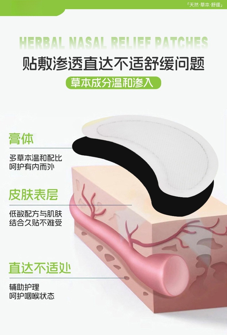 Herbal Throat Comfort Patch Shou Hou Tie Mugwort Acupoint Topical Sticker for Adults and Children 6 Patches specifications
