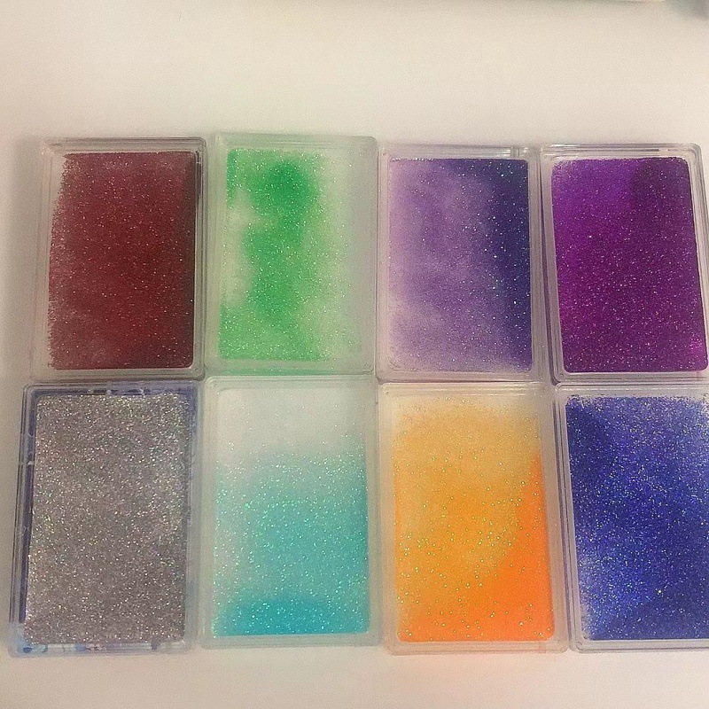 流沙吧唧磚空白製作咕卡周邊定作夢幻亮片亞克力相框獨立站