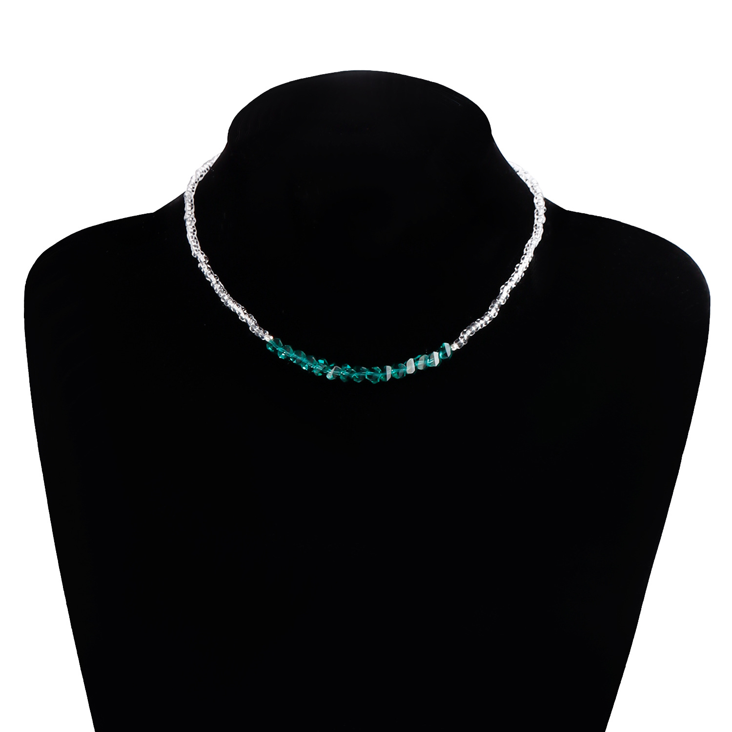 Lässig Einfacher Stil Geometrisch Künstlicher Kristall Saatperle Perlen Überzug Frau Halskette display picture 18