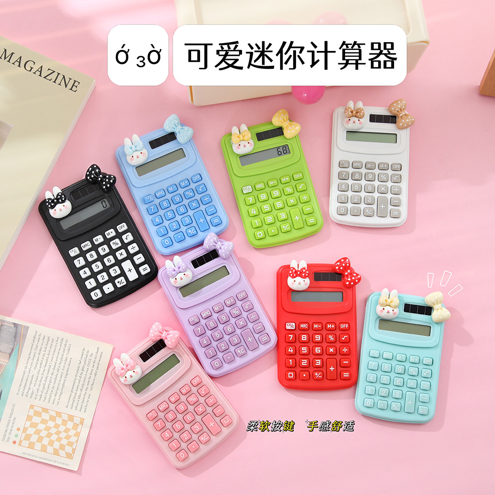 Mini Calculadora Portátil de Plástico Pantalla de 8 Dígitos para Estudiantes y Oficina