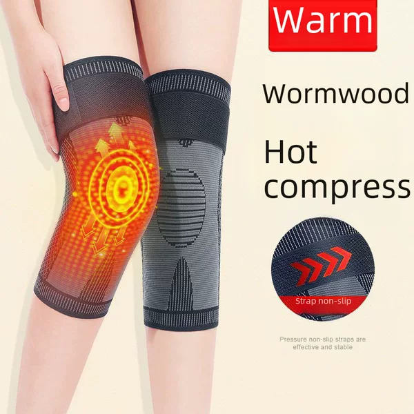 Strap Pressurized Heating Knee Pads Warm for Men and Women Old Cold Legs Ai Cao Hot Compress for Old People Cold-proof Anti-skid in Autumn and Winter