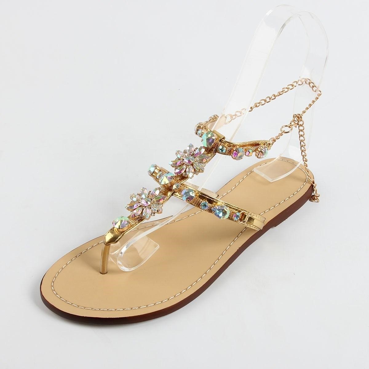 Women big size 43 44 45 46 47 flat sandal shoes 大码罗马凉鞋