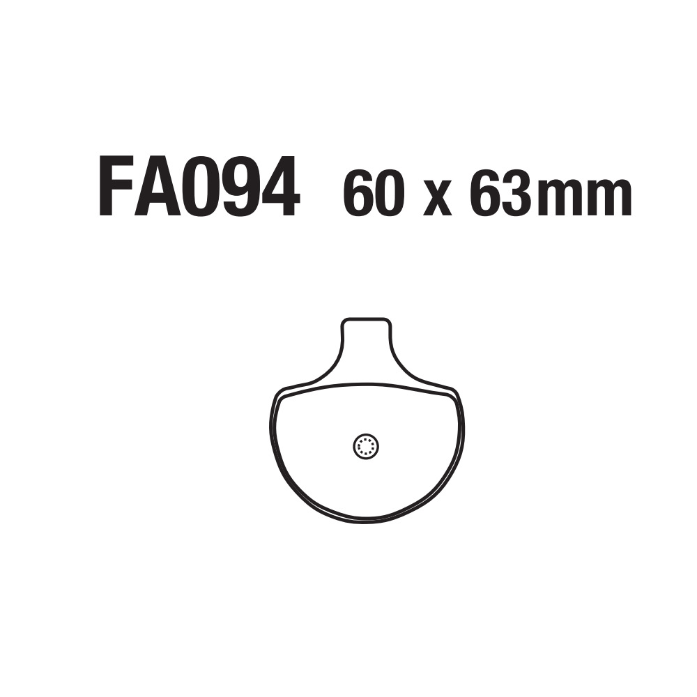 Paña de freno de motocicleta paña de freno de freno de goma de freno FA094 Harley FXST XLH XLX XLCH