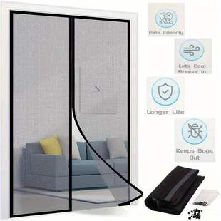 Magnetic Mosquito-Proof Door Curtain, Screen Door, Mosquito-Proof Door Curtain, No-Drill Door Curtain, Bedroom Blocking Curtain, Summer Door Curtain