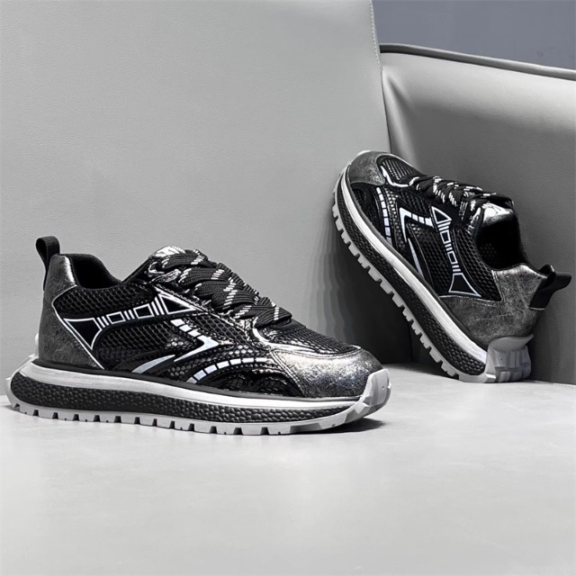 Light Luxury Casual Shoes For Men Spring And Summer Mesh Sneakers_voghion.com