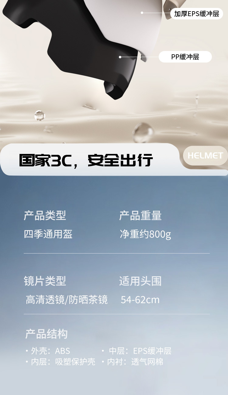 New national standard electric battery car 3C helmet four seasons universal men's and women's motorcycle helmet summer sunscreen half helmet