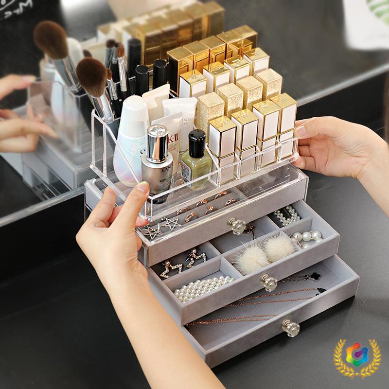 ✅ Transparent Acrylic Jewelry Box for Earrings, Lipstick, Cosmetics Storage Box, Watch and Earring Organizer Display