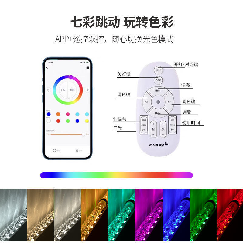 水波纹灯3D动态效果火焰装饰氛围灯洗墙灯酒吧墙面客厅室内投影灯|undefined