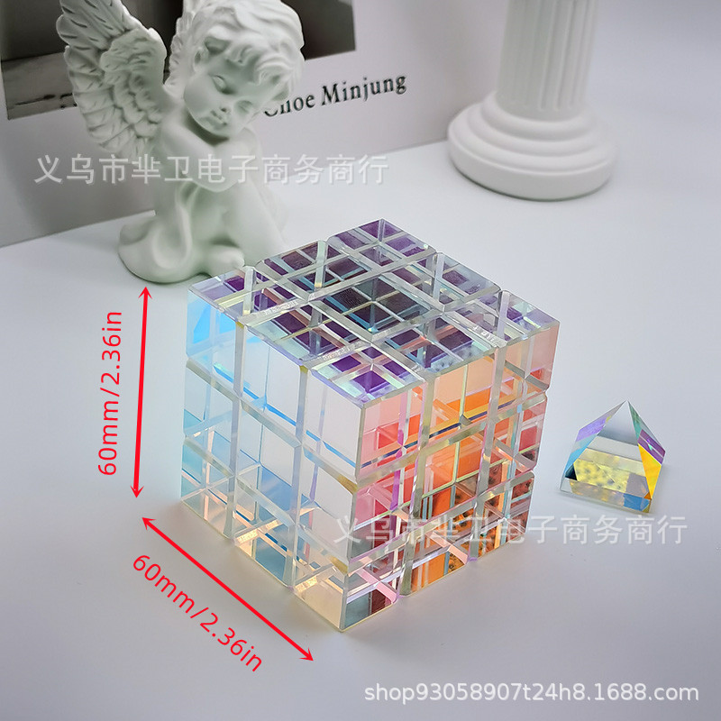 Sol catcher cubo mágico color cristal decoración Cubo de luz escritorio creativo artesanía regalo