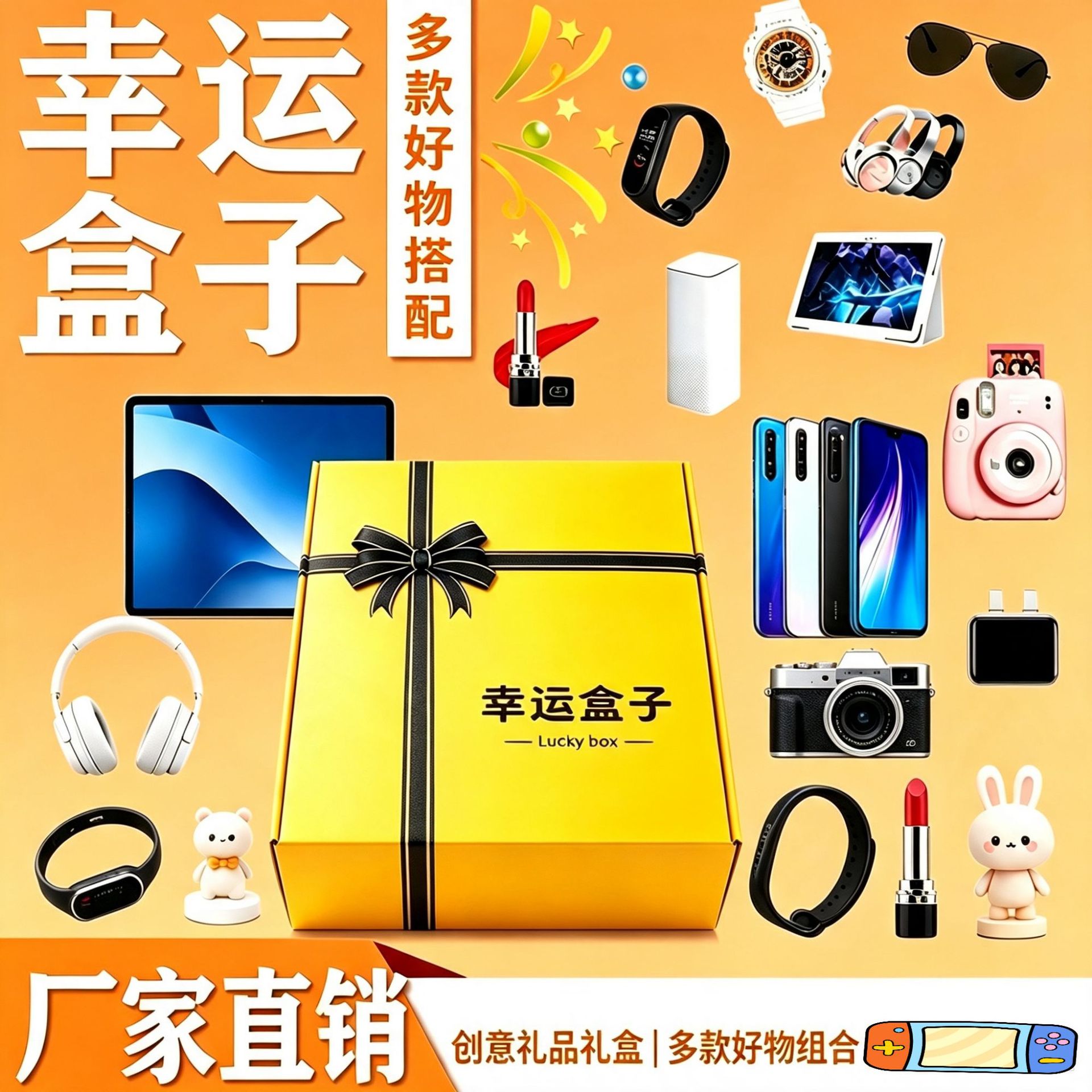 幸运数码电子盲盒批发玩具创意礼品盲袋摆摊活动节日礼物盲盒批发