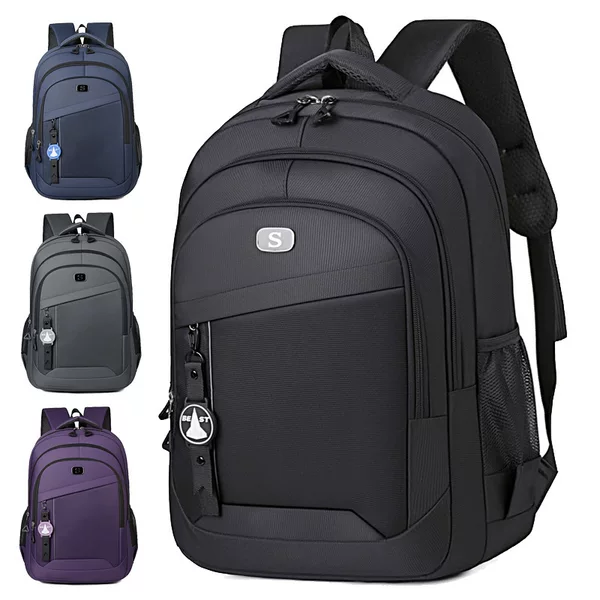 Large-Capacity Backpack for Male and Female Students, Fashionable and Trendy Computer Backpack, Wear-Resistant, Waterproof, Commuter Travel Bag