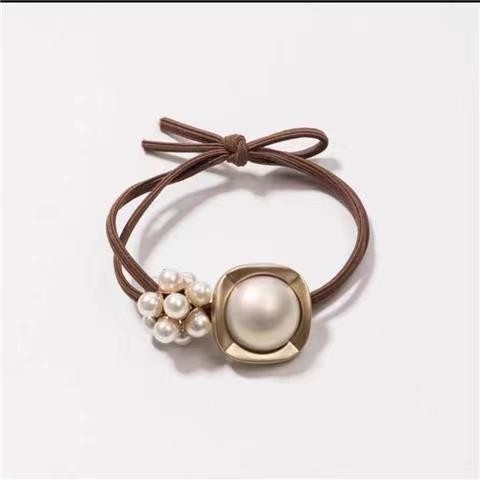 Rice white pearl ball hair rope