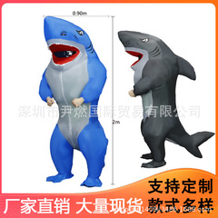 ディザトーンの同じタイプの空気入れ服の青い筋肉のサメの空気入れの服装のカーニバルのパーティーの舞台のショーの服の服装の道具