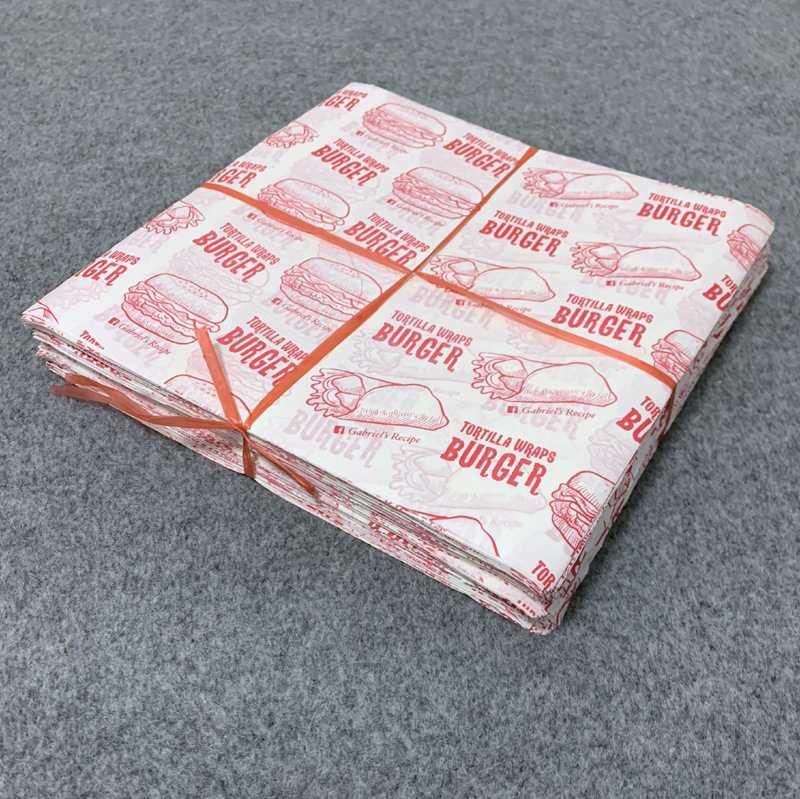 汉堡纸防油纸一次性鸡肉卷包装纸袋饭团托盘餐盘纸900张包邮