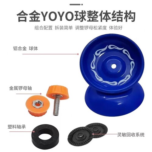 Alloy yo-yo yoyo boy explosive metal yo-yo wire-controlled toy children's small gifts stall goods wholesale