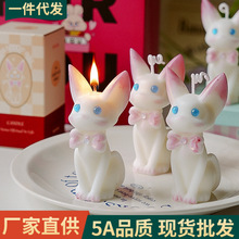 手工创意高级感动物造型蜡烛香氛氛围感伴手礼仿真小猫香薰蜡烛