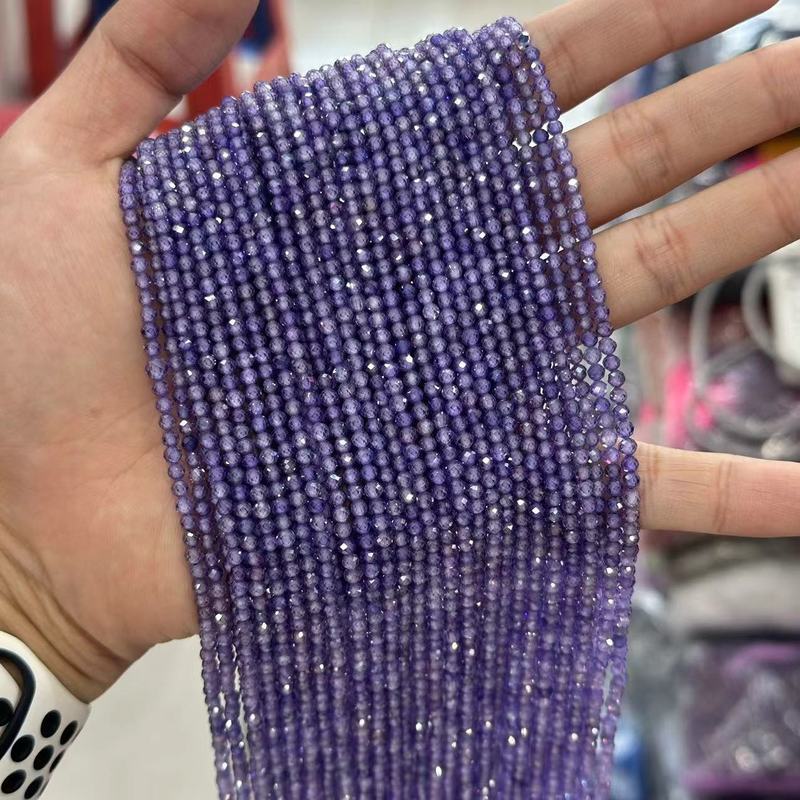 カット面ジルコン散珠彫刻面カラージルコン小米珠小珠玉アクセサリー半製品卸売り|undefined