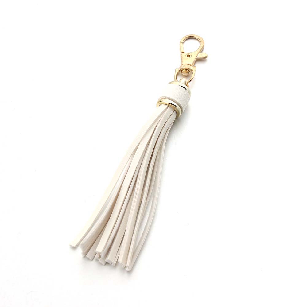 14g Weight Keychain Classification 1 Piece Quantity Daily Occasion Pu Leather Material Tassel Pattern Unisex Gender Simple Style Style Simple Style Tassel Pu Leather Unisex Keychain 2