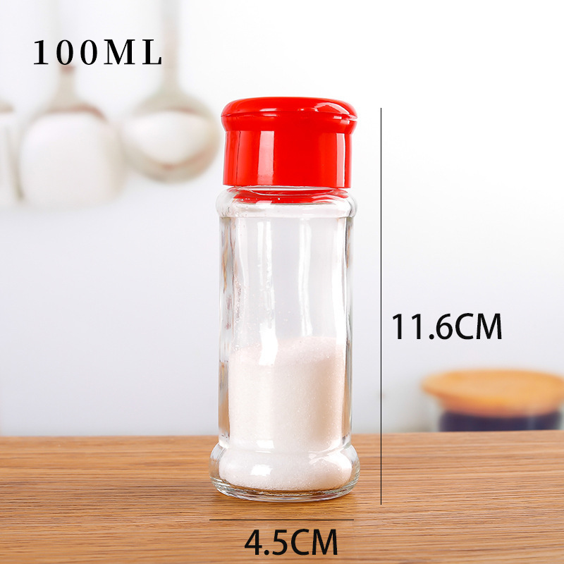 スポット100mlプラスチック調味料瓶胡椒粉瓶ガラス透明調味料瓶バーベキュー散布料瓶源工場|undefined