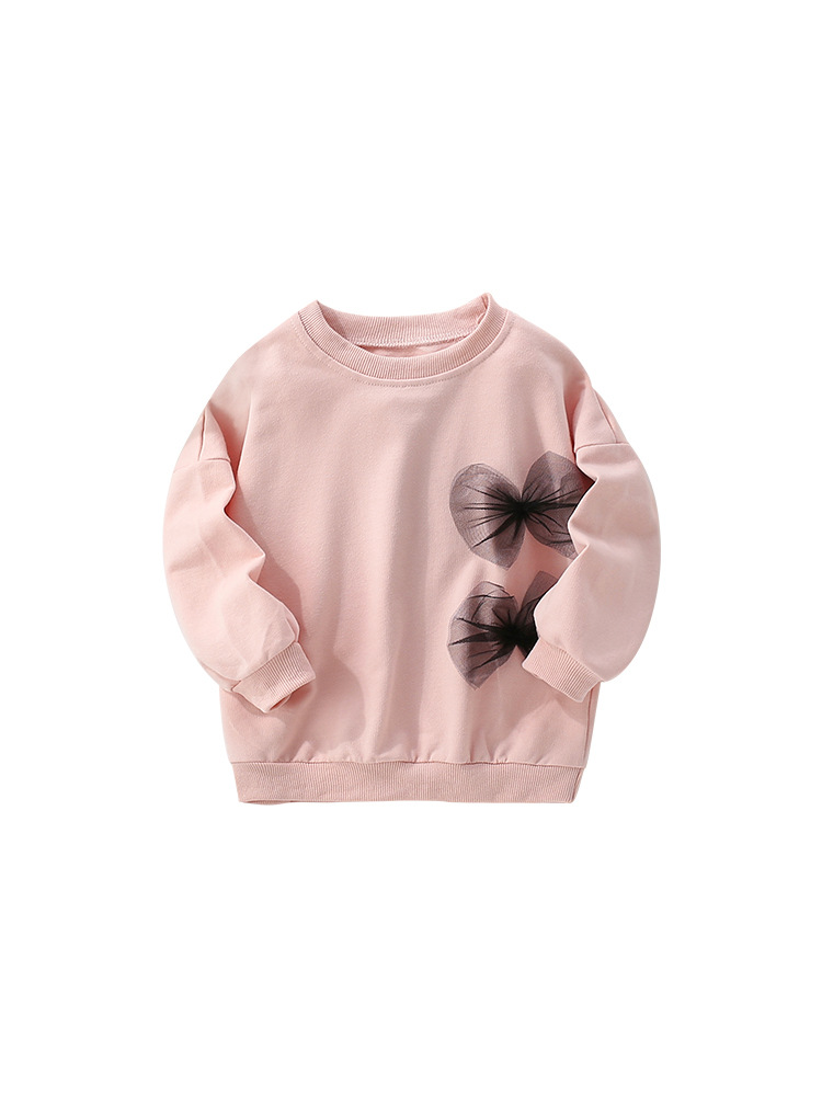 Transfronterizo malwee niñas otoño y invierno nuevo suéter Europa y América niños cuello redondo mangas largas ropa casual de arco