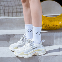 Black and White Striped Knee-High Socks for Women - Instagram Fashion Trendy Korean Style Streetwear Long Socks Japanese Style