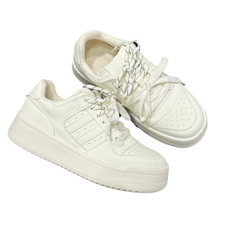 2024 zapatos de invierno de mujer con suela suave no cansada zapatos deportivos casuales con suela gruesa aumentada, moda versátil zapatos de skate de invierno gruesos