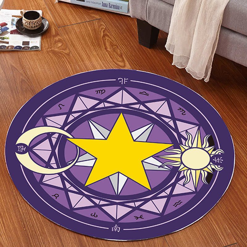 Cartoon Cute Girl Sakura Diatom Mud Floor Mat Living Room Wheelchair Hanging Chair Decoration Magic Carpet
