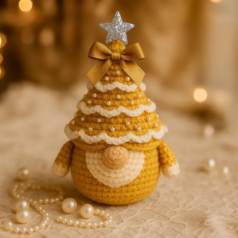 DIY Crochet Christmas Tree Gnome Kit DIY 钩针圣诞树侏儒套件|undefined