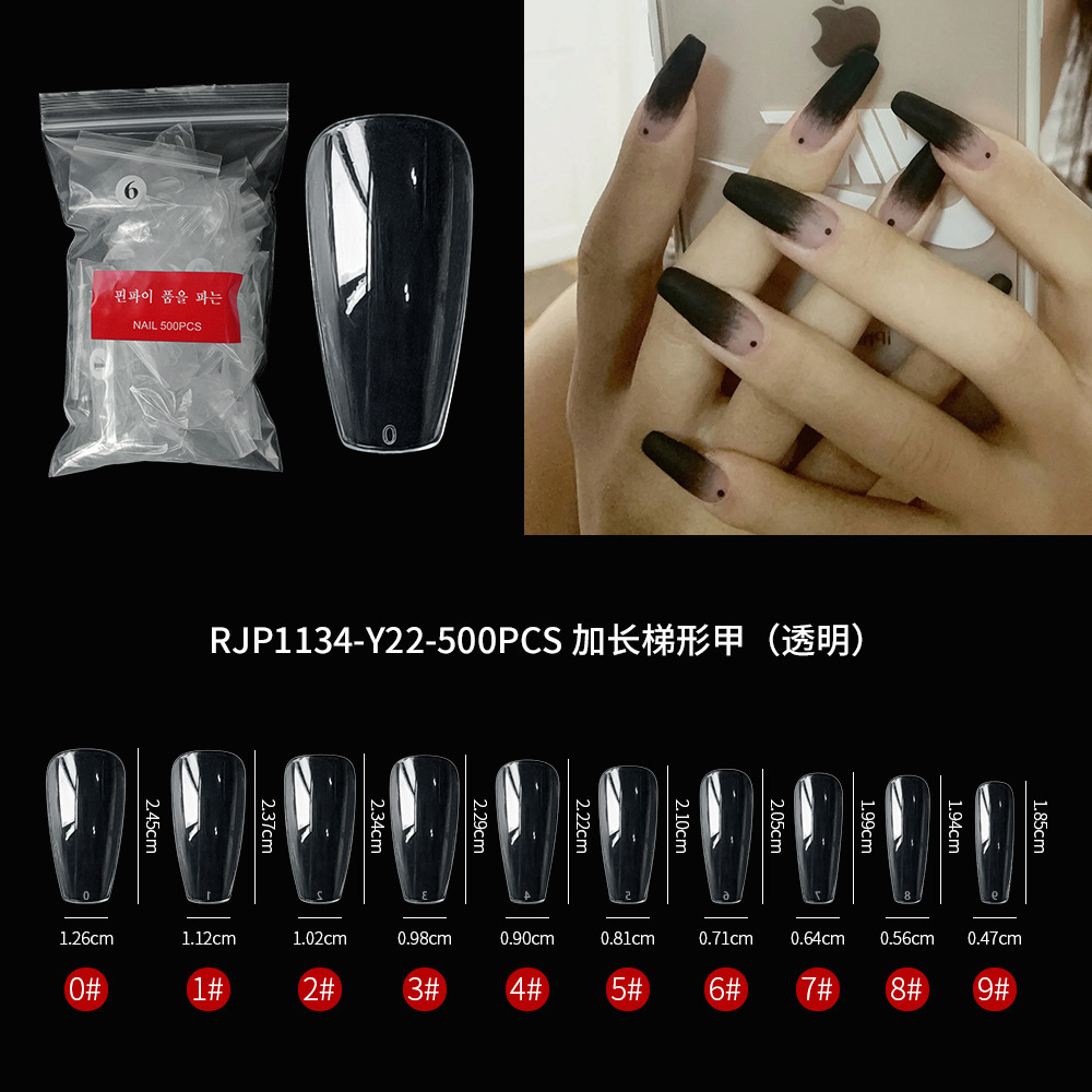 500 piezas de puntas de uñas blancas en una bolsa, varios estilos de uñas suaves sin pliegues, puntas de uñas transparentes, puntas de uñas especiales para uñas postizas. image 7