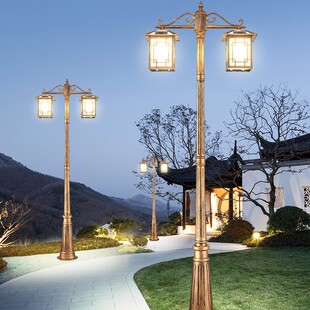 Landscape Street Light Outdoor Waterproof Garden House Rural Road Lighting Chinese Style 220V Solar Super Bright Garden Light