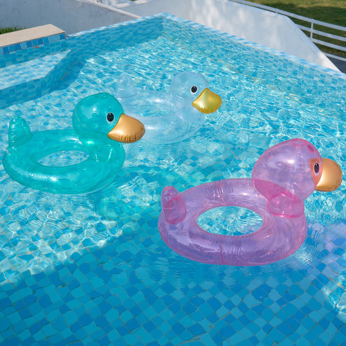 Supply ins Internet celebrity children's transparent duck swimming ring child infant armpit ring duck seat ring