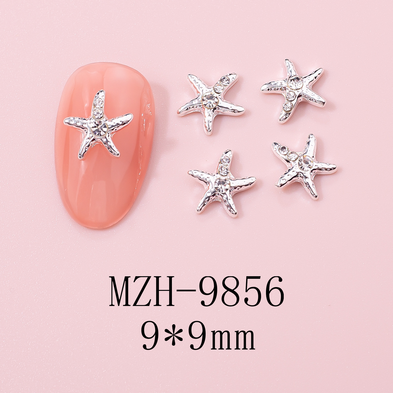 5g Weight Nail Decoration Accessories Nail Supplies 10 PCS/Package Quantity Alloy Material Star Pattern Cute Style Cute Star Alloy Nail Decoration Accessories 10 PCS/Package 6